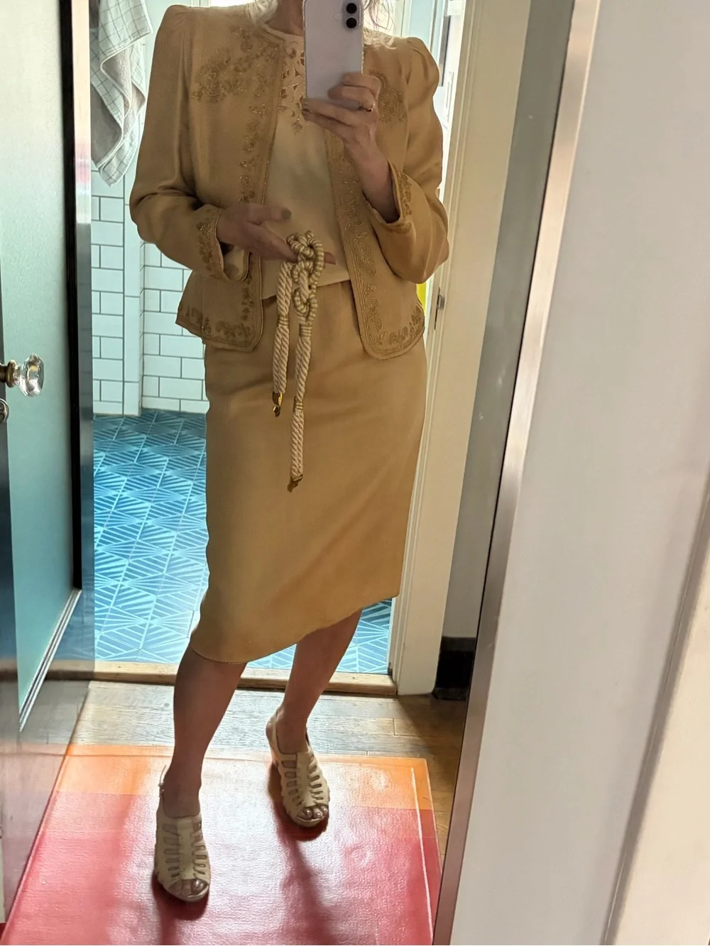 Vintage Oscar de la Renta suit with belt